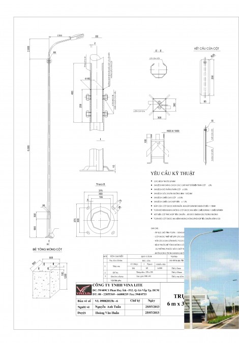 Trụ Đèn Chiếu Sáng 6m
